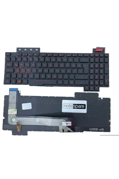 ASUS Uyumlu FX503VM-E4178T, FX503VM-E4194 Işıklı Klavye Siyah TR ürün görseli 1