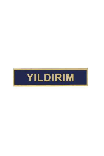 ''YILDIRIM'' JANDARMA ASAYİŞ PVC İSİMLİK, Cırtlı, 10 cm x 2,5 cm, Mevzuata Uygun ürün görseli 1