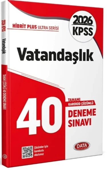 2026 KPSS Vatandaşlık Ultra 40 Deneme Data Yayınları ürün görseli 1