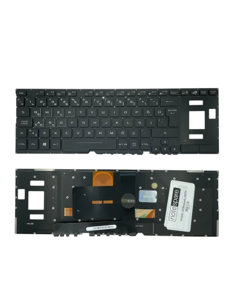 Asus ile Uyumlu Rog Zephyrus GX501, GX501G, GX501GI, GX501V Notebook Klavye Işıklı Siyah TR ürün görseli 1