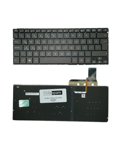 Asus ile Uyumlu ZenBook UX303LA, UX303LB, UX303LN Klavye Işıklı Siyah Büyük Enter Versiyon TR ürün görseli 1