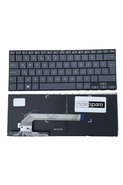 ASUS Uyumlu ZenBook Flip S UX370UA-C4184T, UX370UA-C4184T Işıklı Klavye Siyah TR ürün görseli 1