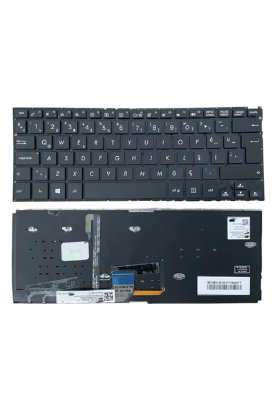 ASUS Uyumlu ZenBook Flip UX360UAK-C4268T, UX360UAK-C4269T Işıklı Klavye Siyah TR ürün görseli 1