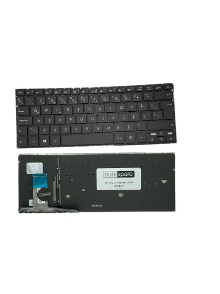Asus ile Uyumlu Zenbook 90NB0CW1-R30250, ASM16A96TQJ528 Notebook Klavye Işıklı Siyah TR ürün görseli 1
