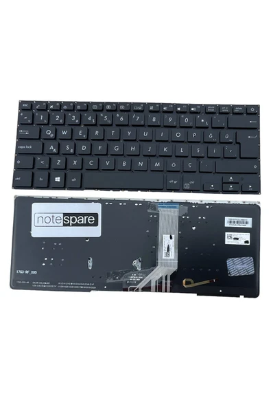 ASUS Uyumlu VivoBook S14 X411UA-EB680T, S14 X411UA-EB694R Işıklı Klavye Siyah TR ürün görseli 1