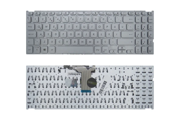 ASUS Uyumlu D509DA-EJ1166T, D509DA-EJ1170T, D509DA-EJ1171T, D509DA-EJ355R Klavye TR Gümüş Gri ürün görseli 1