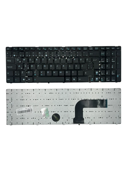Asus ile Uyumlu G73SW, G73SX, K52, K52D, K52DE, K52DR Notebook Klavye Siyah TR ürün görseli 1