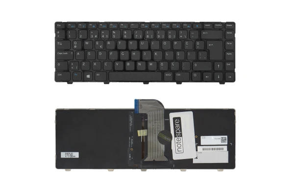 Dell Uyumlu Inspiron M431R, M431R-5435 Klavye TR Işıklı Siyah ürün görseli 1