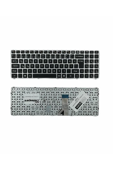 Exper ile Uyumlu UltraNote Q5V-C15, Q5V-HBR01, Q5V-HBR02, Q5V-R2 Notebook Klavye Gümüş Gri TR ürün görseli 1