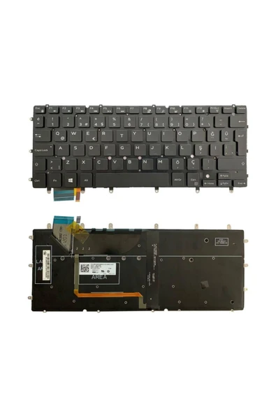 Dell ile Uyumlu XPS DE282-NOR Notebook Klavye Işıklı Siyah TR ürün görseli 1