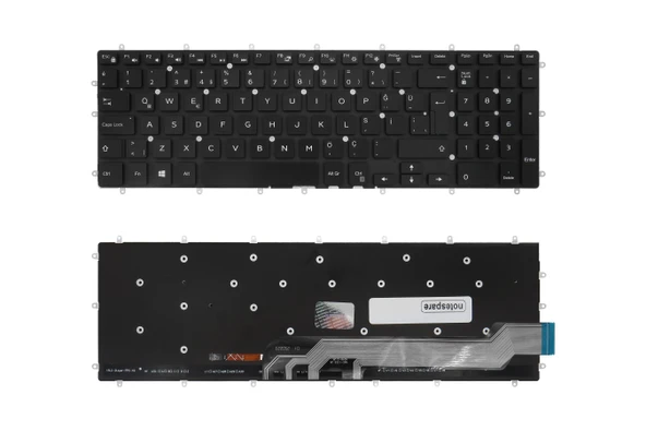 Dell Uyumlu Inspiron 163K2, 3NVJK Klavye TR Işıklı Siyah ürün görseli 1