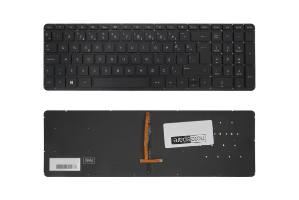 Hp Uyumlu Envy 15-k, 15-k000, 15-k100, 15-k200, 15-k300 Klavye TR Işıklı Siyah ürün görseli 1