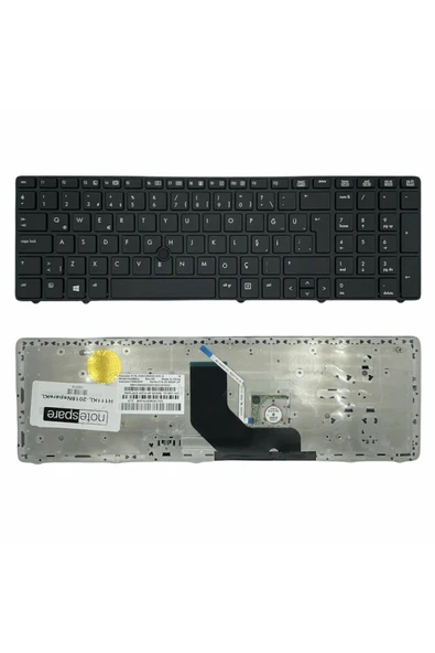 Hp ile Uyumlu EliteBook 8570p B6P99EA, 8570p B6Q03EA, 8570p H4P08EA Notebook Klavye Siyah TR ürün görseli 1