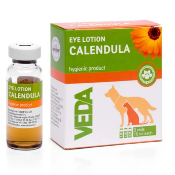 Vedavet Calendula Göz Temizleme Damlası 3x10ml Kedi Köpek Çapak Giderici ürün görseli 1