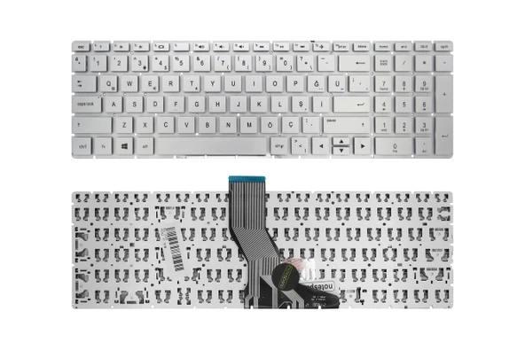 HP Uyumlu 15-cc105nt, 15-cc106nt, 15-cc107nt, 15-cc108nt Klavye TR Gümüş Gri ürün görseli 1