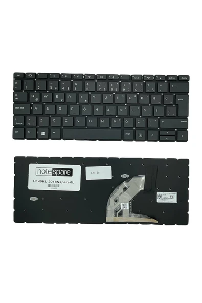 Hp Uyumlu ProBook 430 G6 (9CC65ES), 430 G6 (9HP92ES), 430 G6 (9HQ10ES) Klavye Siyah TR ürün görseli 1