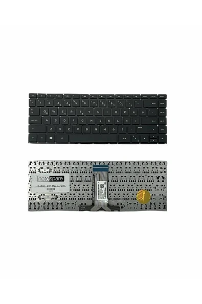 Hp ile Uyumlu x360 14-cd0013nt (4MS25EA), 14-cd0014nt (4MT00EA) Notebook Klavye Siyah TR ürün görseli 1