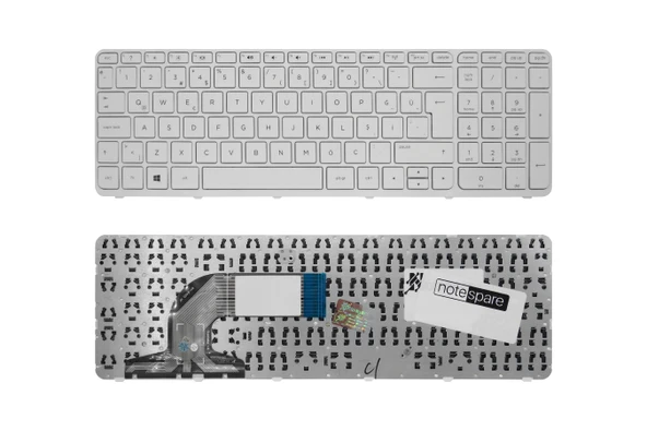Hp Uyumlu 15-R115NT, 15-R116NT, 15-R117NT, 15-R118NT Klavye TR Beyaz ürün görseli 1