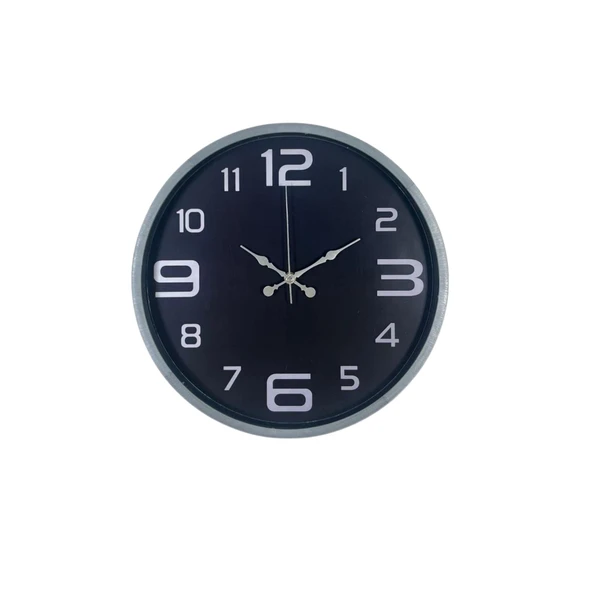 36 Cm Gri Dekoratif Duvar Saati - Resim 3