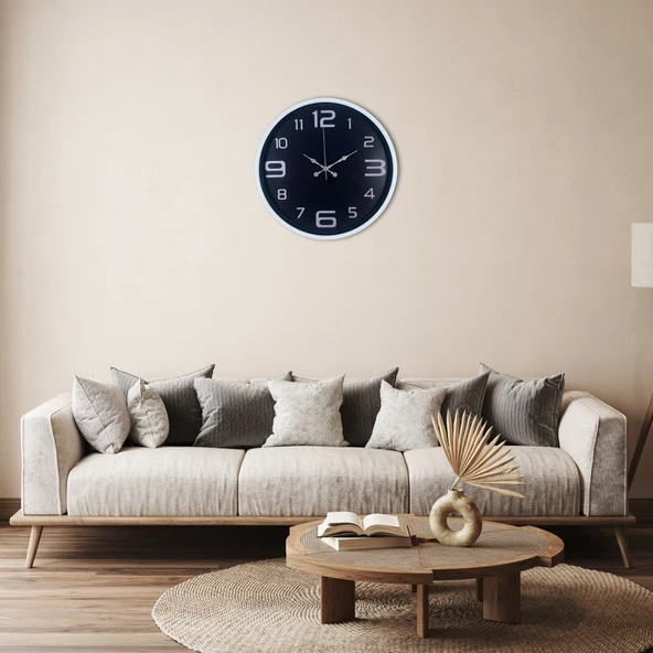 Beyaz Şık 36 Cm Duvar Saati ürün görseli 1