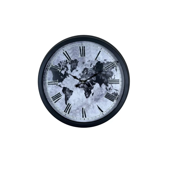 Worldline Black 40 Cm Metal Duvar Saati - Resim 3