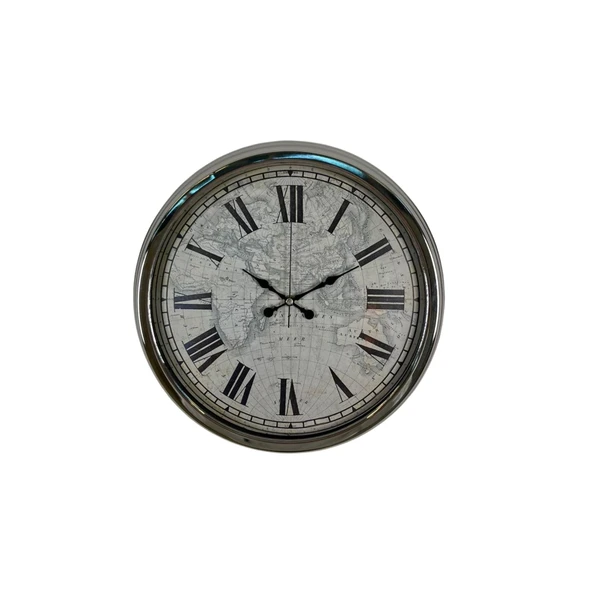 Atlas Silver 40 Cm Metal Duvar Saati - Resim 3