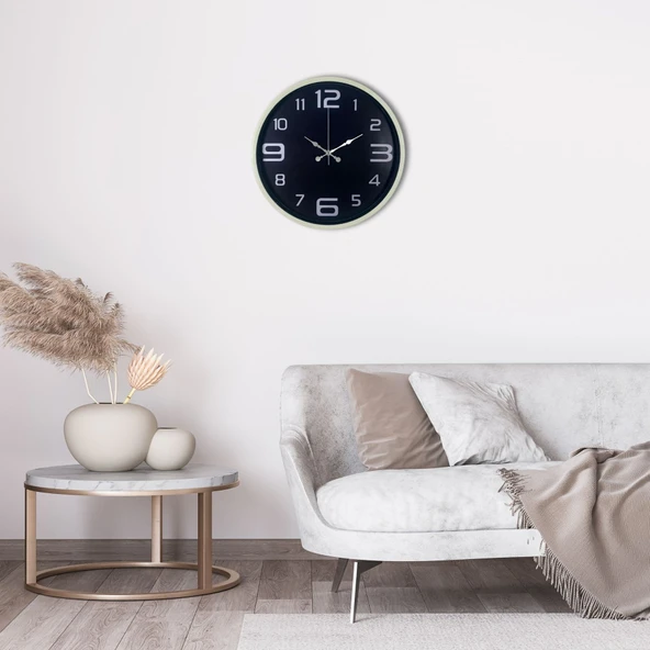 Krem Standart 36 Cm Duvar Saati ürün görseli 1