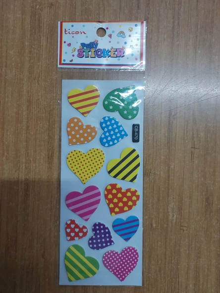 Ticon Sticker Tps-0044 Puffy Kalp 348884 ürün görseli 1