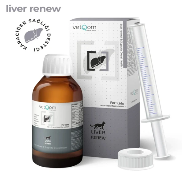 vetqom Liver Renew Kedi Karaciğer Temizleyici Damla 60 ml (İştah Açıcı) ürün görseli 1