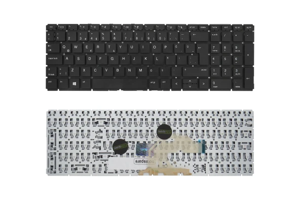 HP Uyumlu ProBook 455 G7 (1B0P3UP), 455 G7 (1B0P4UP) Klavye TR Siyah ürün görseli 1