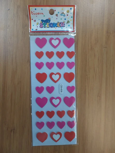 Ticon Tps-004/8 Puffy Sticker Kalp Kod:389461 ürün görseli 1