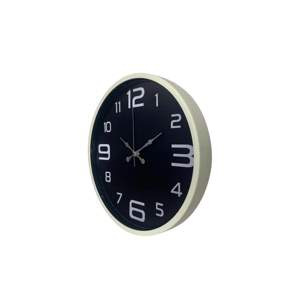 Krem Standart 36 Cm Duvar Saati - Resim 2