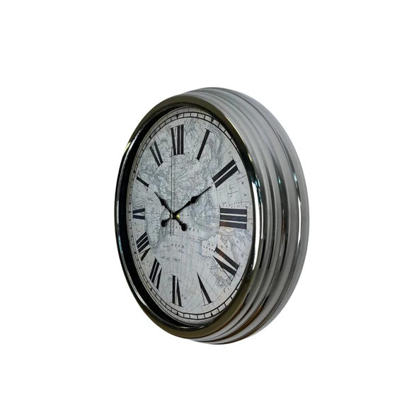 Atlas Silver 40 Cm Metal Duvar Saati - Resim 2