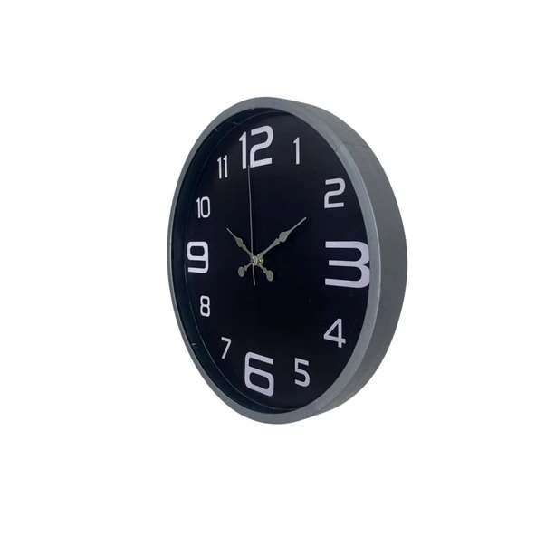 36 Cm Gri Dekoratif Duvar Saati - Resim 2