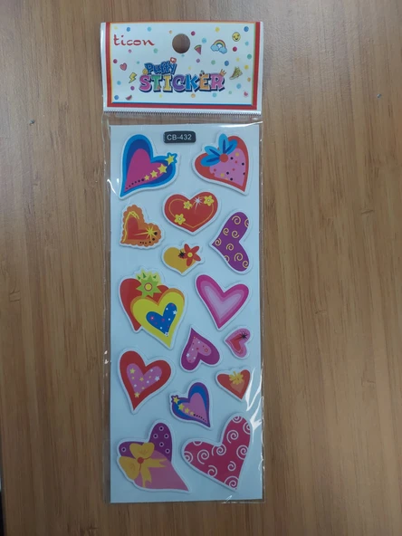 Ticon Stiker Tps-0043 Puffy Kalp 348883 ürün görseli 1
