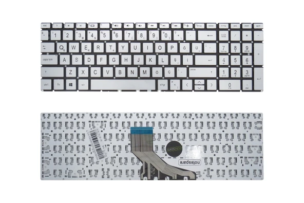 HP Uyumlu 255 G7 (195M4UP), 255 G7 (197M3EA), 255 G7 (197M8EA) Klavye TR Gümüş Gri ürün görseli 1