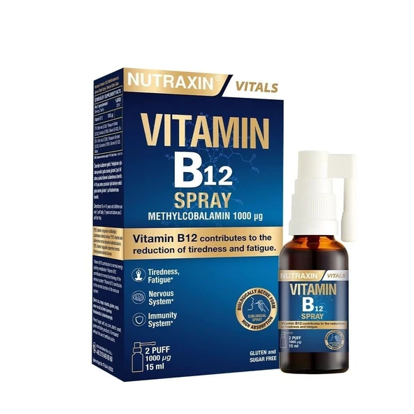 Nutraxin Vitamin B12 Sprey 15 ml ürün görseli 1