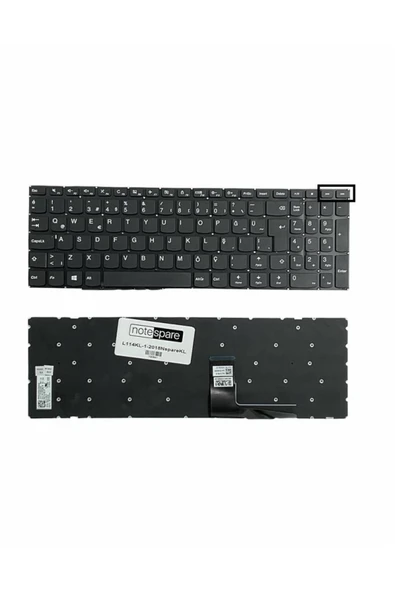 Lenovo Uyumlu V110-15AST 80TD0058TX, V110-15AST 80TD005CTX Klavye TR Siyah ürün görseli 1