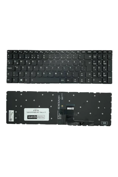 Lenovo Uyumlu IdeaPad V110-15ACL, V110-15IBR Klavye TR Işıklı Siyah ürün görseli 1