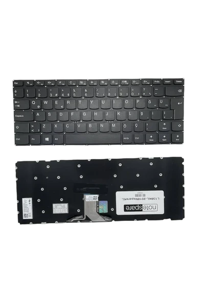 Lenovo ile Uyumlu Yoga 510-14AST, 510-14ISK, 710-14IKB, 710-14ISK Notebook Klavye Siyah TR ürün görseli 1
