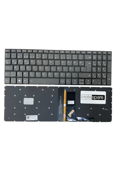 Lenovo Uyumlu Ideapad 320-15ISK 80XH01V8TX Klavye TR Işıklı Power Tuşsuz Füme ürün görseli 1