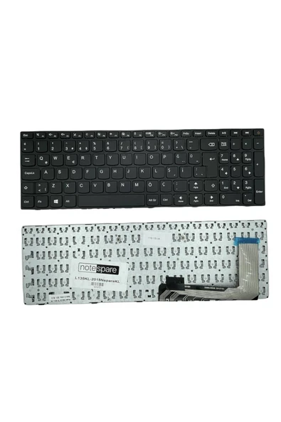 Lenovo ile Uyumlu IdeaPad 110-17IKB Type 80VK, 110-17ISK Type 80VL Notebook Klavye Siyah TR ürün görseli 1