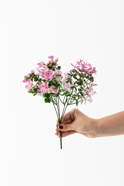 Yapay Renkli Okaliptus Demeti Pembe 35 Cm 5 Dal ürün görseli 1