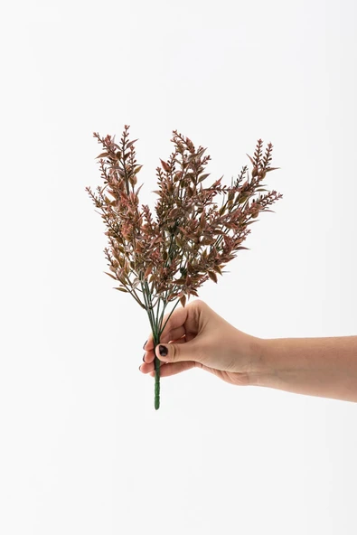 Yapay Zeytin Çiçeği Demet Kahverengi 35 Cm 5 Dal ürün görseli 1