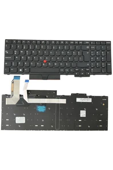 Lenovo Uyumlu ThinkPad L590 20Q7001WTX, L590 20Q7001XTX Klavye TR Siyah Çerçeveli ürün görseli 1