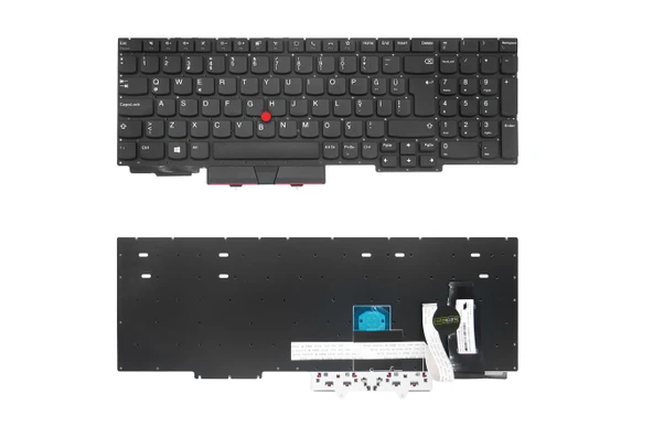 Lenovo Uyumlu ThinkPad E15 20RD004WTX, E15 20RD004XTX Klavye TR Siyah ürün görseli 1