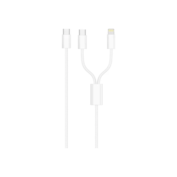 2in1 Şarj Kablosu Type-C Lightning Hızlı Şarj Data Kablosu 1m ürün görseli 1