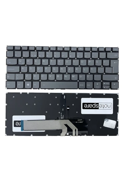 Lenovo Uyumlu IdeaPad C340-14IWL 81N400H6TX Işıklı Klavye Füme TR Sağ Üst Tuş Versiyon 1 ürün görseli 1