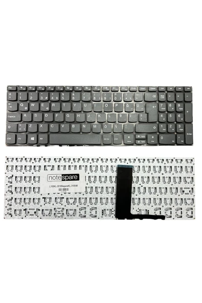 Lenovo Uyumlu Ideapad S145-15IKB 81VD0051TX Klavye TR Power Tuşsuz Füme ürün görseli 1
