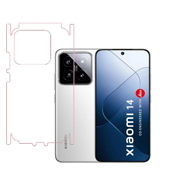 Xiaomi 14 ile Uyumlu 360 Arka Kaplama   Şeffaf ürün görseli 1